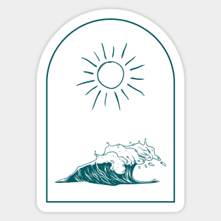 The Sun and The Ocean Sticker